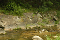 봉화읍내 한 쪽의 태극형상 계곡 