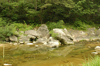 봉화읍내 한 쪽의 태극형상 계곡 
