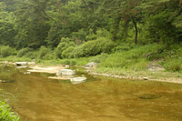 봉화읍내 한 쪽의 태극형상 계곡 